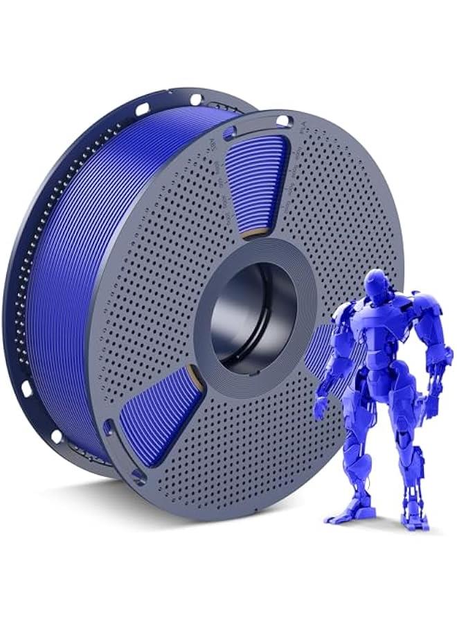 PLA 3D Printer Filament PLA Filament 1.75mm, Neatly Wound 3D Printing Filament 1.75mm, Dimensional Accuracy +/- 0.02 mm, Fit Most FDM 3D Printers, 1kg Spool (2.2lbs), Blue - Image 1